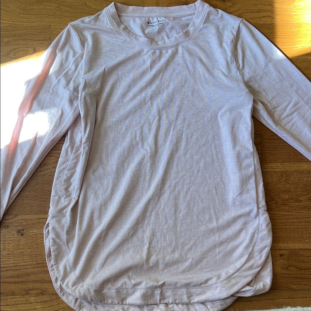Athleta Soft Pink Long Sleeve Tee